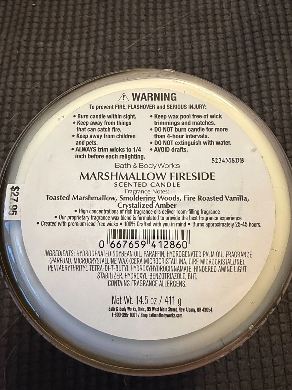 Bath & Body Works Marshmallow Fireside Candle - Picture 5 of 6
